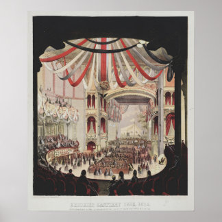 1864 Brooklyn Fair Academy of Music Kunst Poster