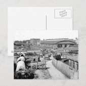 1864 Eisenbahn-Depot Atlanta Postkarte (Vorne/Hinten)