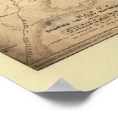 1864 Truppenbewegungen im Zivilen Krieg Chattanoog Poster (Ecke)