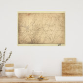 1864 Truppenbewegungen im Zivilen Krieg Chattanoog Poster (Küche)