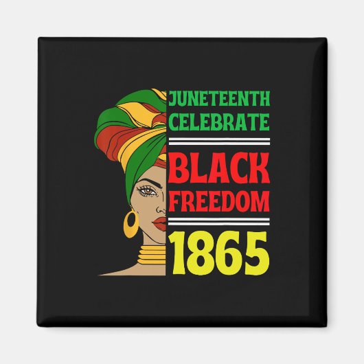 1865 Afrikanische Freiheit Magnet (Vorne)