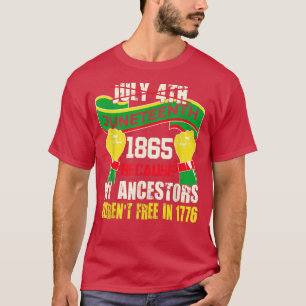 1865 Afrikanischer Faustschwarzer Historienspass B T-Shirt