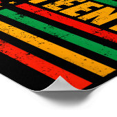 1865 Amerikanische Flagge Afrikanischer Schwarzges Poster (Ecke)