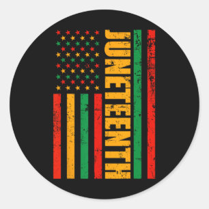 1865 Amerikanische Flagge Afrikanischer Schwarzges Runder Aufkleber