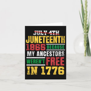 1865 befreiten meine Vorfahren den 1776 Jul. Karte