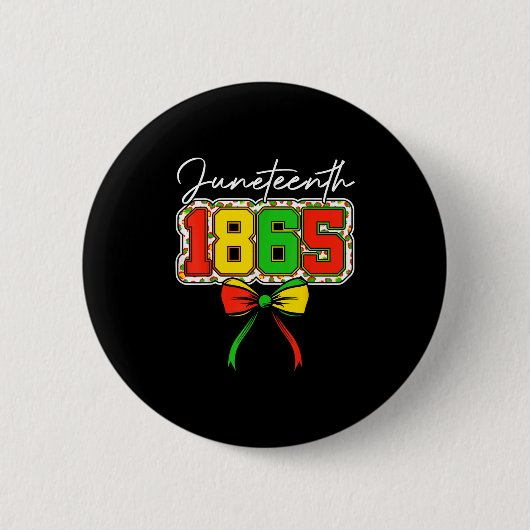 1865 Coquette Bow Leopard Black History Button (Vorderseite)