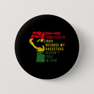 1865 Emanzipationstag Freiheit Schwarzer Pri Button
