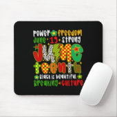 1865 Emanzipationstag Retro Afro Black Mousepad (Mit Mouse)
