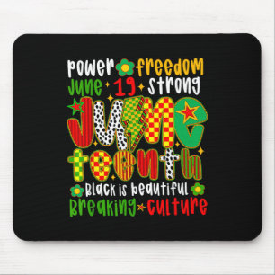 1865 Emanzipationstag Retro Afro Black Mousepad
