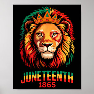 1865 Feierliche Feier Lion African American Fr. Poster