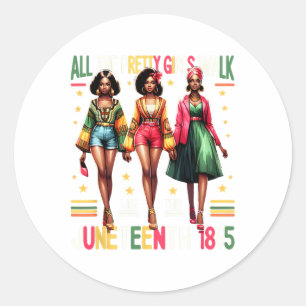 1865 feiert Black Women 1865 Freedom Cele Runder Aufkleber