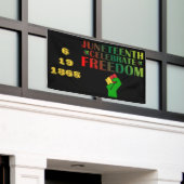 1865 feiert Freiheit und Solidarität Banner (Äußeres Gebäude)