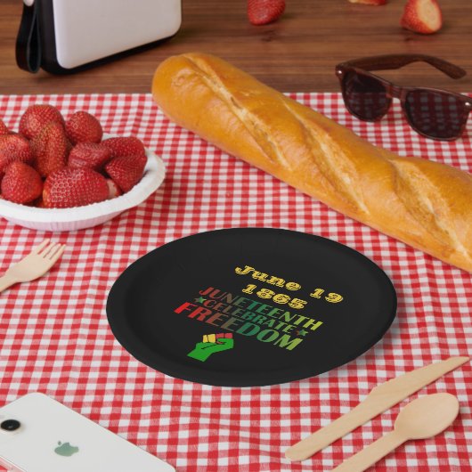 1865 feiert Freiheit und Solidarität Pappteller (Picknick)