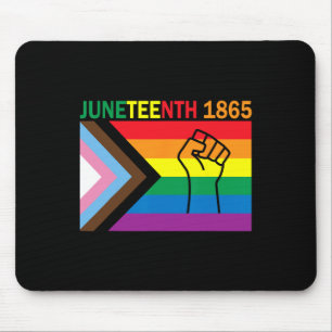 1865 Fist Rainbow Flag Gay Pride Monat Mousepad