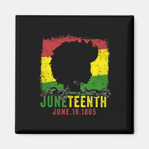 1865 Frauen 19 Afro Girl Independence Day Magnet