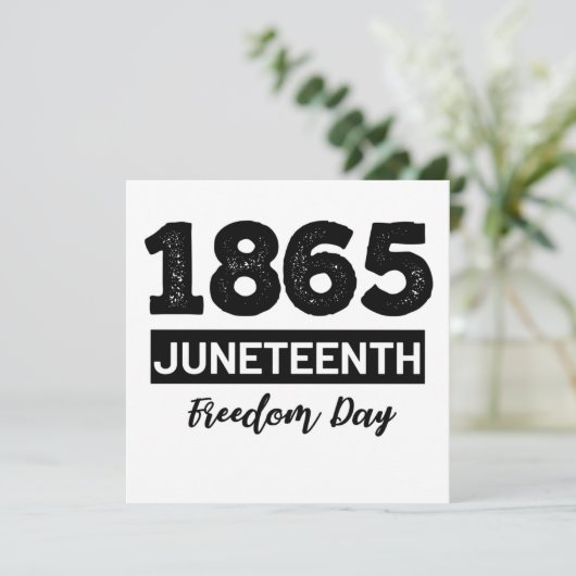 1865 Freiheitstag Afrikas Einladung (Stehend Vorderseite)