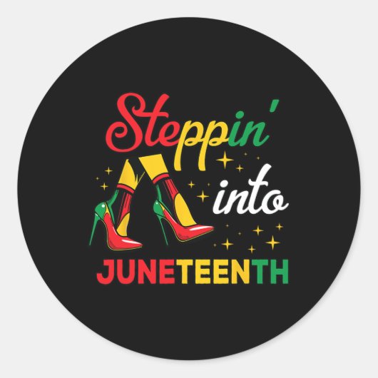 1865 Juneteenth Black Queen Stronge Smart Runder Aufkleber (Vorderseite)