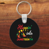 1865 Juneteenth Black Queen Stronge Smart Schlüsselanhänger (Vorderseite)
