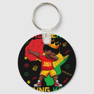 1865 Juneteenth Junger König Dabbing Jungen Kinder Schlüsselanhänger