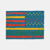 1865 Juneteenth schwarze Geschichte amerikanische Fleecedecke (Vorderseite (Horizontal))