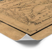 1865 Karte von Montana Poster (Ecke)