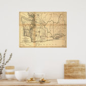 1865 Map of Washington Territory (Staat) Poster (Küche)