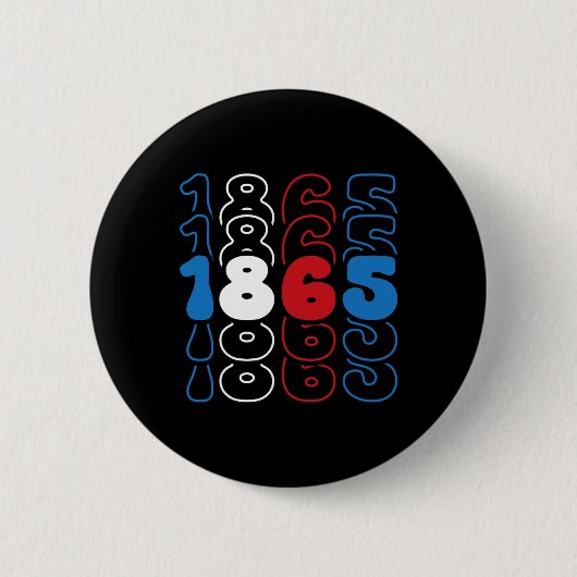 1865 - Rot-Weiß-Flaggen-Farben Button (Vorderseite)