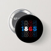 1865 - Rot-Weiß-Flaggen-Farben Button (Vorne & Hinten)