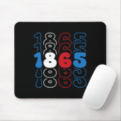 1865 - Rot-Weiß-Flaggen-Farben Mousepad (Mit Mouse)
