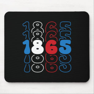 1865 - Rot-Weiß-Flaggen-Farben Mousepad