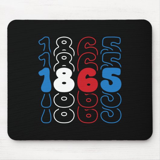 1865 - Rot-Weiß-Flaggen-Farben Mousepad (Vorne)