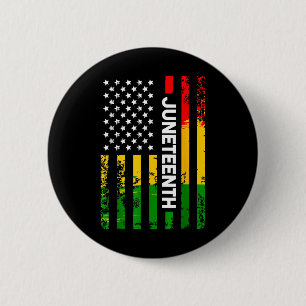 1865 Schwarzgeschichte Amerikanische Flagge Afrika Button