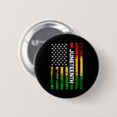 1865 Schwarzgeschichte Amerikanische Flagge Afrika Button (Vorne & Hinten)