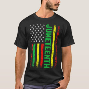 1865 Schwarzgeschichte Amerikanische Flagge Afrika T-Shirt