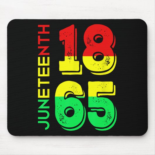 1865 Unabhängigkeitstag Schwarzer Stolz Mousepad (Vorne)