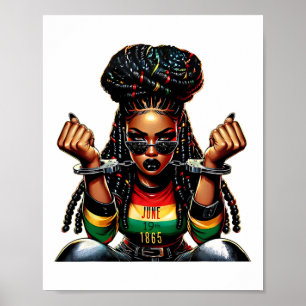 1865 - Zerschlagung aller ketten afrikanischen Sta Poster