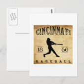 1866 Cincinnati Ohio Baseball Postkarte (Vorne/Hinten)