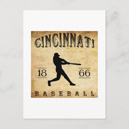 1866 Cincinnati Ohio Baseball Postkarte (Vorderseite)