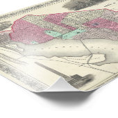 1866 Johnson Map of Washington D.C. Fotodruck (Ecke)