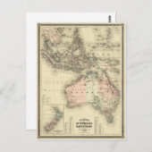 1867 Australien und Ostindien Vintage Karte (Vorne/Hinten)