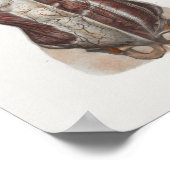 1867 Brustmuskeln Vintage Anatomie Druck Poster (Ecke)