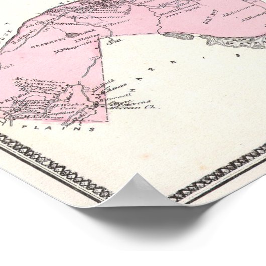 1867 Karte. Armonk, Westchester Landkreis, New Yor Poster (Ecke)