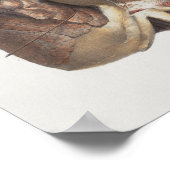 1867 Lunge Vintage Anatomie Herz drucken Poster (Ecke)