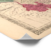 1868 Karte - Johnsons China und Japan Poster (Ecke)