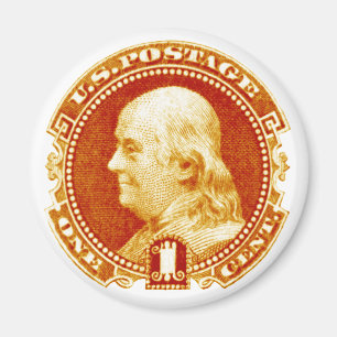 1869 Benjamin Franklin Briefmarke Magnet