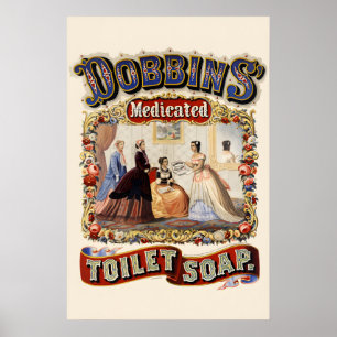 1869 Dobbins Medizin Seife im Vintage Stil Poster