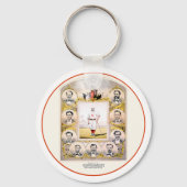 1869 Rote Strümpfe Schlüsselanhänger (Vorderseite)