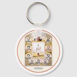 1869 Rote Strümpfe Schlüsselanhänger