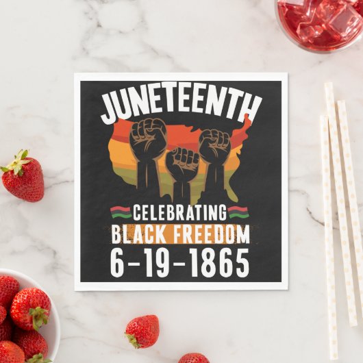 186. Jubiläum zur schwarzen Freiheit in Afrika Serviette (Beispiel)