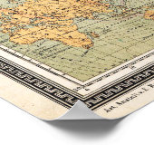 1870 Baur und Bromme Weltkarte Mercator Projektion Poster (Ecke)